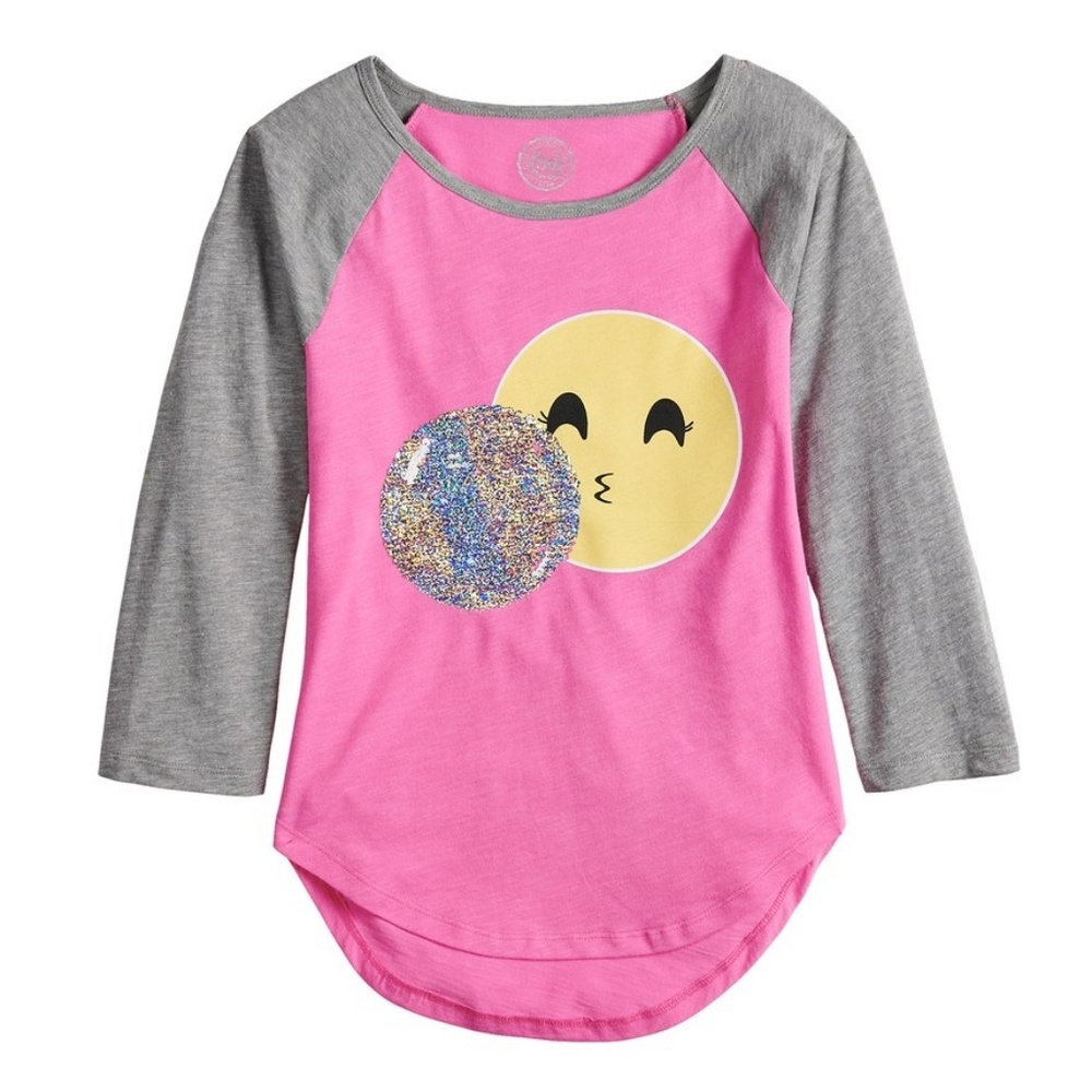 Girls Tee SO Flip Sequin Varsity size 16 NEW